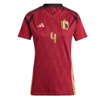 Maglie da calcio Belgio Wout Faes #4 Prima Maglia Femminile Europei 2024 Manica Corta